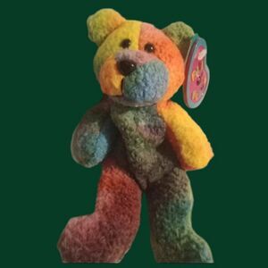 🩷Full of Beans 6.5" Rembrandt the bear  rainbow Y2K Avon  1999
